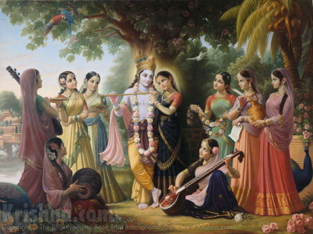 Radha Krishna and Gopis