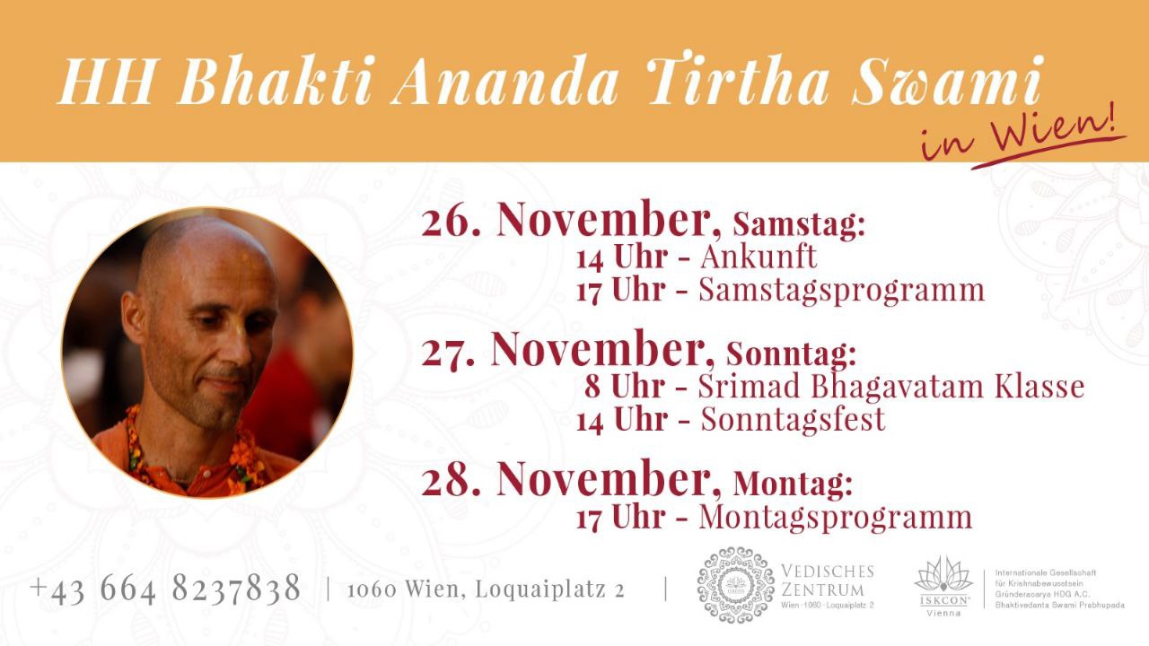 Bhakti Ananda Tirtha Swami In Wien, 26.-28.11.2022